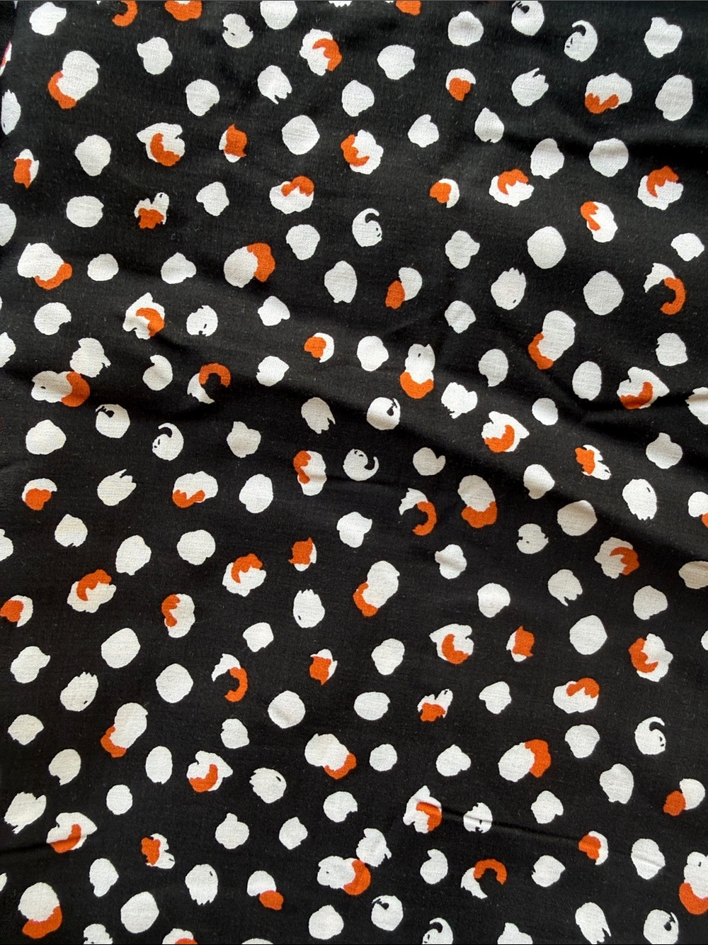 Polka dot rayon fabric, fabric by the yard